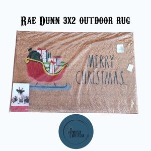 Rae Dunn MERRY CHRISTMAS 36x24 Holiday Door Mat RUG NEW